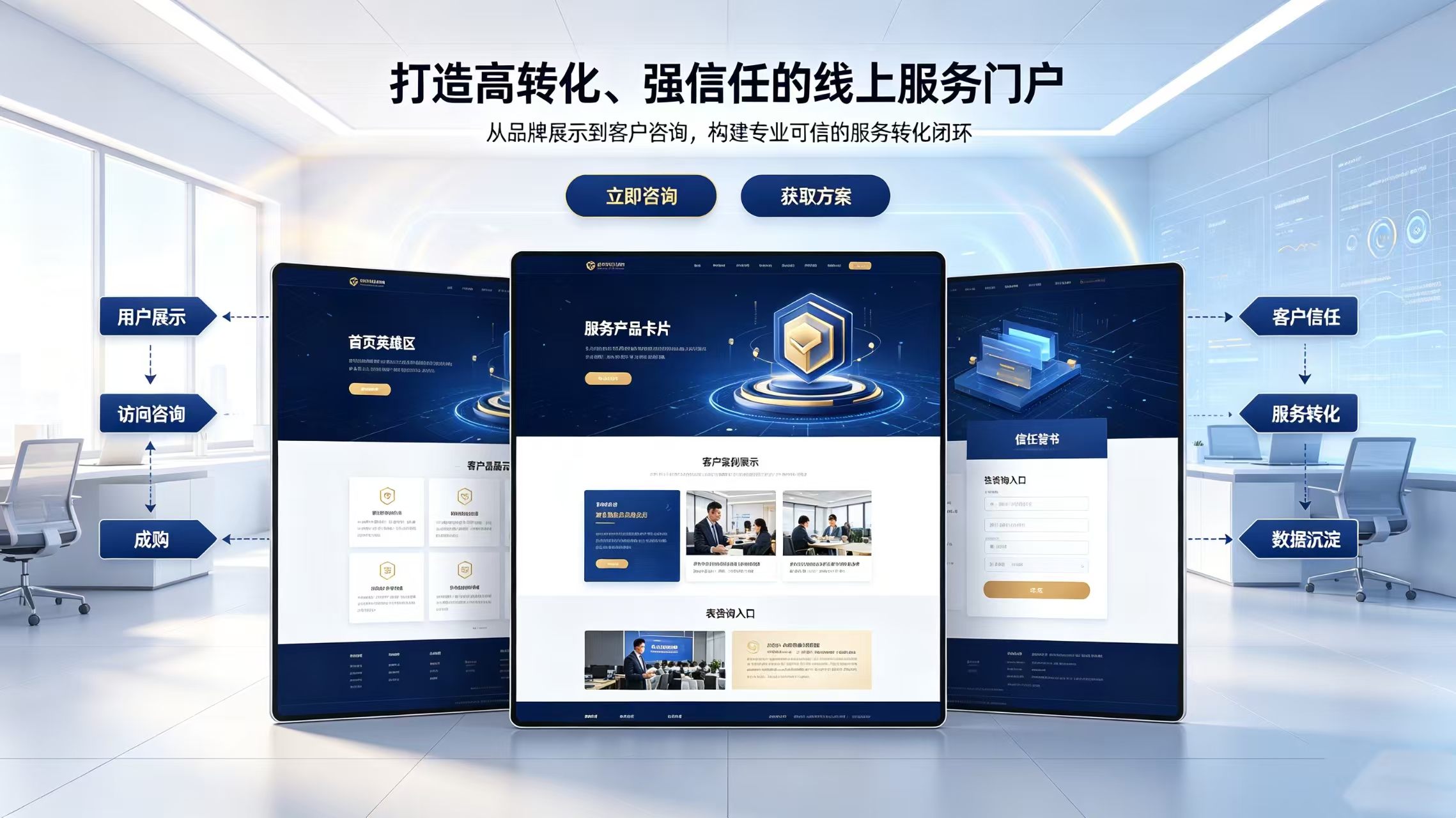 打造高转化、强信任的线上服务门户
